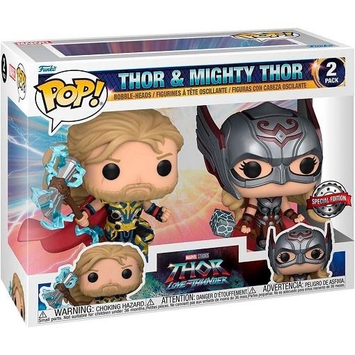 Thor: Love and Thunder Pack de 2 Funko POP! Vinyl Figuras Thor & Mighty | 8896986317612 | Tienda de Cómics, Manga, Magic y Pokémon en Torrejón de Ardoz