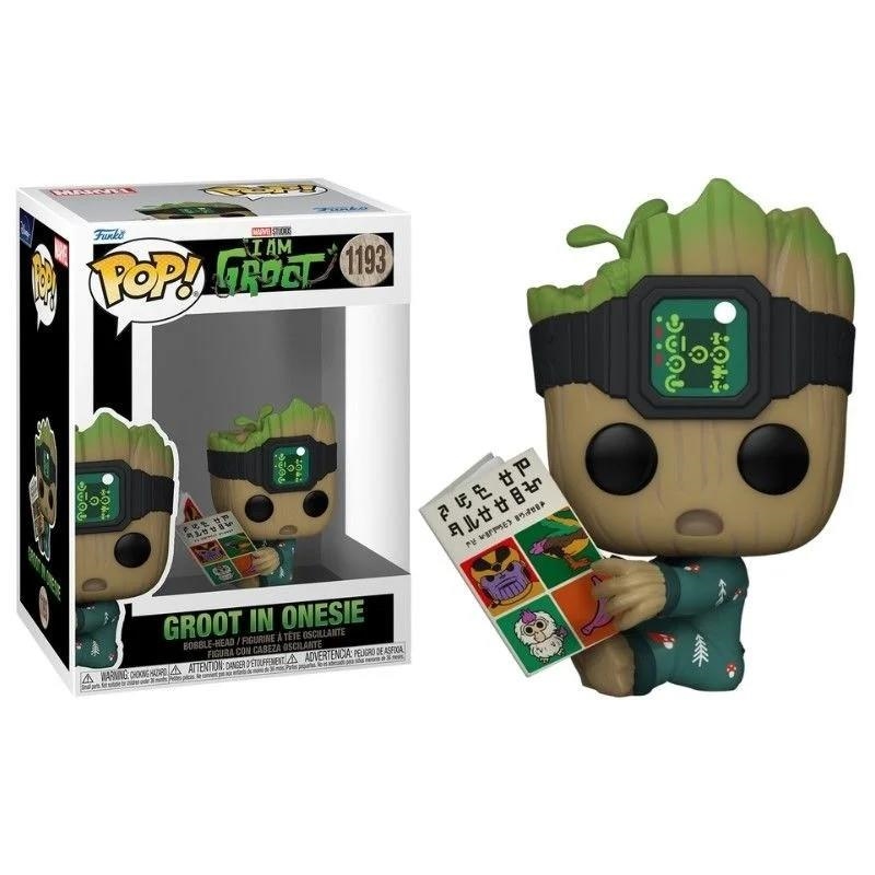 Yo soy Groot Funko POP! Vinyl Figura Groot PJs w/book 9 cm 1193 | 8896987065130 | Tienda de Cómics, Manga, Magic y Pokémon en Torrejón de Ardoz