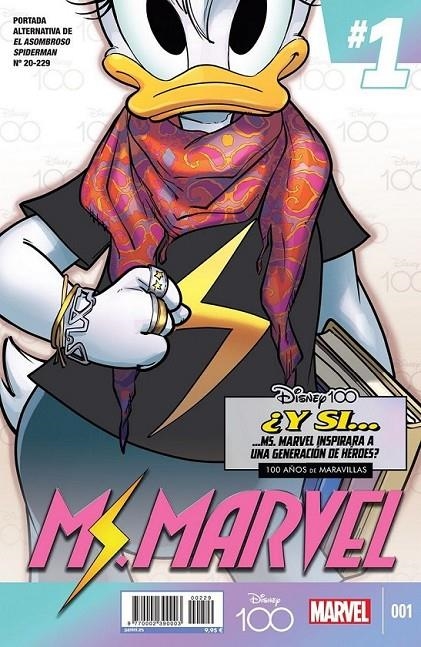 PORTADA ALTERNATIVA DISNEY 100  MS MARVEL EL ASOMBROSO SPIDERMAN 20/229 | 977000239000300229 | KAARE ANDREWS - ZEB WELLS - JOHN ROMITA JR. - PATRICK GLEASON | Tienda de Cómics, Manga, Magic y Pokémon en Torrejón de Ardoz