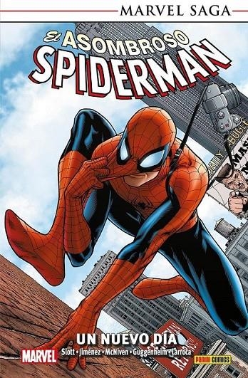 MARVEL SAGA TPB. EL ASOMBROSO SPIDERMAN 14 UN NUEVO DÍA | 9788410510227 | MARC GUGGENHEIM - STEVE MCNIVEN - DAN SLOTT - PHIL JIMENEZ - SALVADOR LARROCA | Tienda de Cómics, Manga, Magic y Pokémon en Torrejón de Ardoz