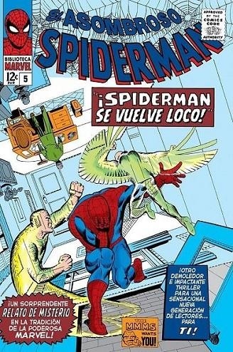 BIBLIOTECA MARVEL EL ASOMBROSO SPIDERMAN # 05 DE 1965 | 9788411507530 | STAN LEE - STEVE DITKO | Tienda de Cómics, Manga, Magic y Pokémon en Torrejón de Ardoz