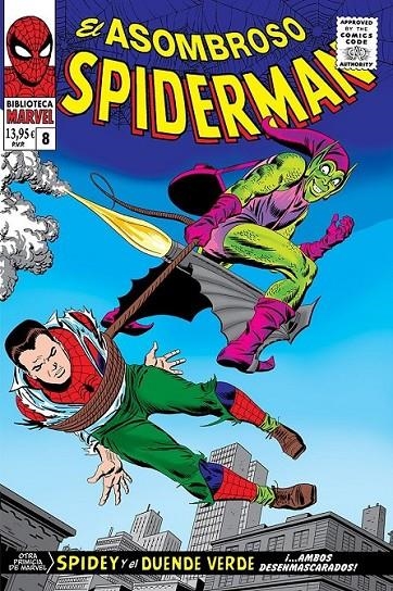 BIBLIOTECA MARVEL EL ASOMBROSO SPIDERMAN # 08 DE 1966 | 9788410511392 | STAN LEE - STEVE DITKO - JOHN ROMITA | Tienda de Cómics, Manga, Magic y Pokémon en Torrejón de Ardoz