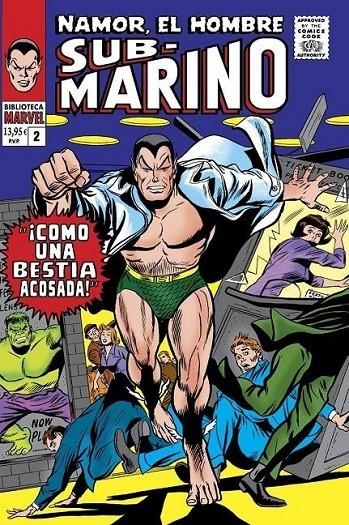 BIBLIOTECA MARVEL NAMOR, EL HOMBRE SUBMARINO # 02 DE 1966 A 1967 | 9788410511897 | STAN LEE - GENE COLAN - BILL EVERETT | Tienda de Cómics, Manga, Magic y Pokémon en Torrejón de Ardoz