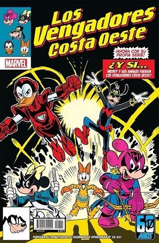 PORTADA ALTERNATIVA DISNEY VENGADORES COSTA OESTE EL ASOMBROSO SPIDERMAN 32 | 977000139000400241 | MARCELO FERREIRA - JUSTINA IRELAND | Tienda de Cómics, Manga, Magic y Pokémon en Torrejón de Ardoz